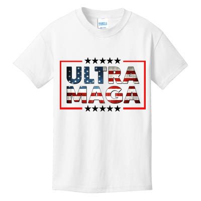 Ultra Maga Proud Patriotic American Flag Graphic UltraMaga Plus Size Shirts Kids T-Shirt