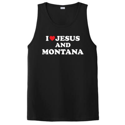 Usa Map Proud Christian Cool Gift I Love Jesus And Montana Cool Gift PosiCharge Competitor Tank