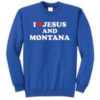 Usa Map Proud Christian Cool Gift I Love Jesus And Montana Cool Gift Sweatshirt