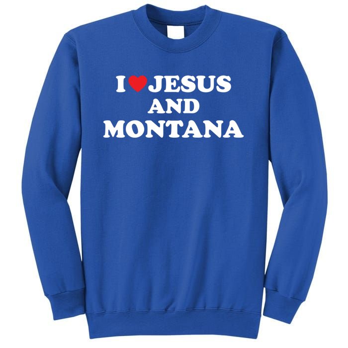 Usa Map Proud Christian Cool Gift I Love Jesus And Montana Cool Gift Sweatshirt