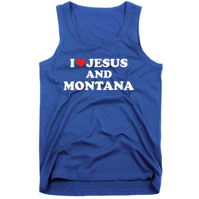 Usa Map Proud Christian Cool Gift I Love Jesus And Montana Cool Gift Tank Top