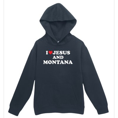 Usa Map Proud Christian Cool Gift I Love Jesus And Montana Cool Gift Urban Pullover Hoodie