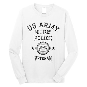 US Military Police Veteran Retired Police Officer Long Sleeve Shirt