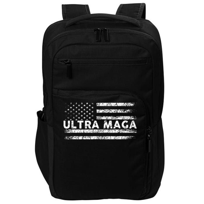 Ultra Maga Proud Ultra Maga Anti Biden Us Flag Pro Trump Impact Tech Backpack