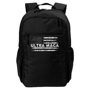 Ultra Maga Proud Ultra Maga Anti Biden Us Flag Pro Trump Daily Commute Backpack