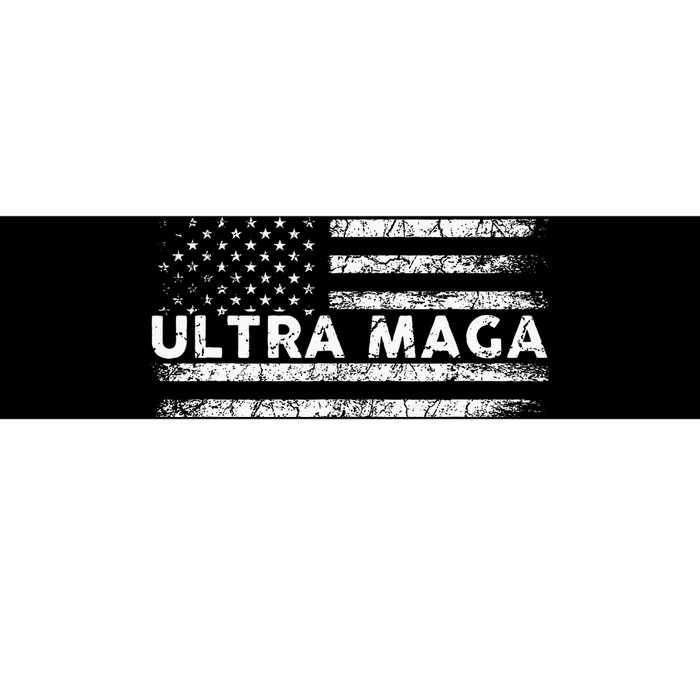 Ultra Maga Proud Ultra Maga Anti Biden Us Flag Pro Trump Bumper Sticker