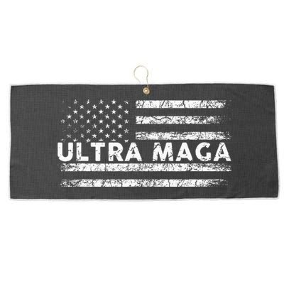 Ultra Maga Proud Ultra Maga Anti Biden Us Flag Pro Trump Large Microfiber Waffle Golf Towel