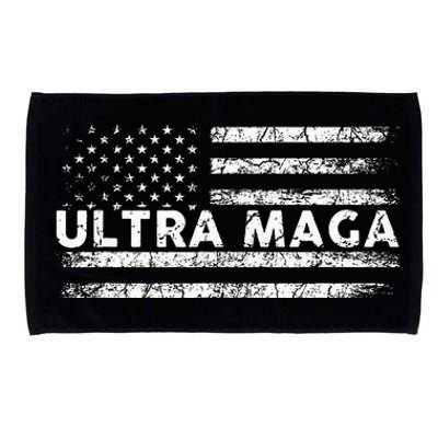 Ultra Maga Proud Ultra Maga Anti Biden Us Flag Pro Trump Microfiber Hand Towel