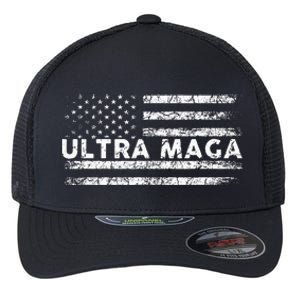 Ultra Maga Proud Ultra Maga Anti Biden Us Flag Pro Trump Flexfit Unipanel Trucker Cap