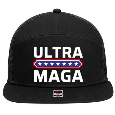 Ultra Maga Pro Trump Ultra MAGA Funny Anti Biden 7 Panel Mesh Trucker Snapback Hat