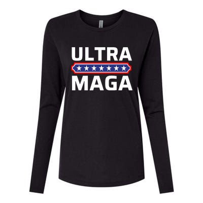 Ultra Maga Pro Trump Ultra MAGA Funny Anti Biden Womens Cotton Relaxed Long Sleeve T-Shirt