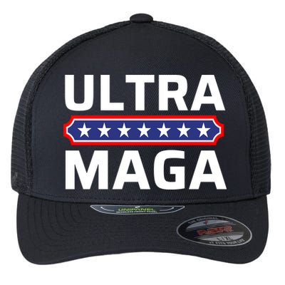 Ultra Maga Pro Trump Ultra MAGA Funny Anti Biden Flexfit Unipanel Trucker Cap