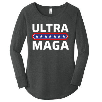 Ultra Maga Pro Trump Ultra MAGA Funny Anti Biden Women's Perfect Tri Tunic Long Sleeve Shirt