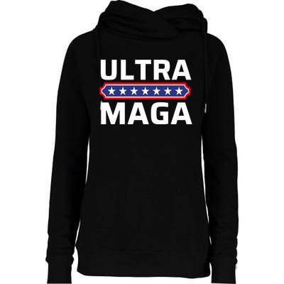 Ultra Maga Pro Trump Ultra MAGA Funny Anti Biden Womens Funnel Neck Pullover Hood