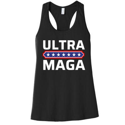 Ultra Maga Pro Trump Ultra MAGA Funny Anti Biden Women's Racerback Tank