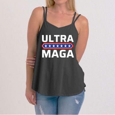 Ultra Maga Pro Trump Ultra MAGA Funny Anti Biden Women's Strappy Tank