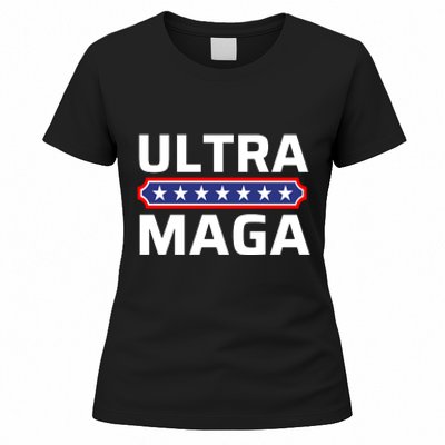 Ultra Maga Pro Trump Ultra MAGA Funny Anti Biden Women's T-Shirt