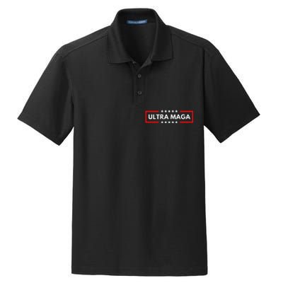 Ultra Maga Pro Trump 2024 Trump Maga King Anti Biden Dry Zone Grid Polo