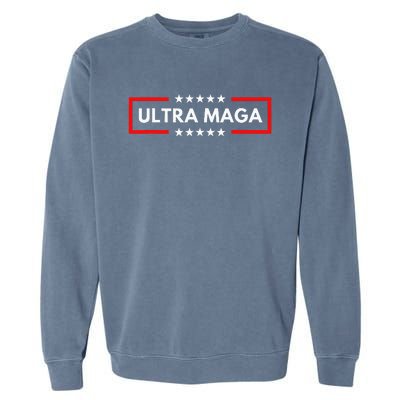 Ultra Maga Pro Trump 2024 Trump Maga King Anti Biden Garment-Dyed Sweatshirt