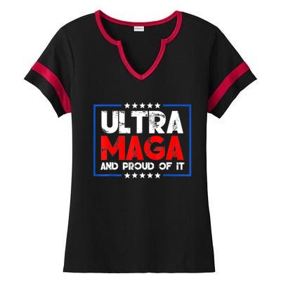 Ultra Maga Proud UltraMaga Ladies Halftime Notch Neck Tee