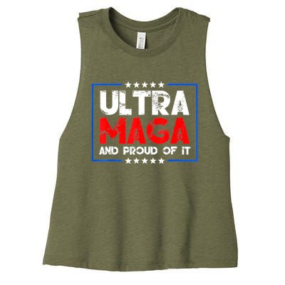 Ultra Maga Proud UltraMaga Women's Racerback Cropped Tank