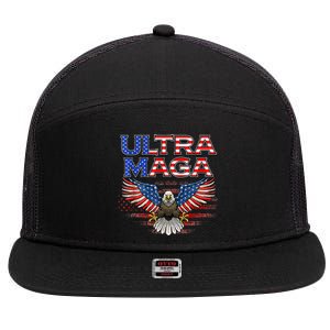 Ultra Maga Proud Ultra Maga 7 Panel Mesh Trucker Snapback Hat