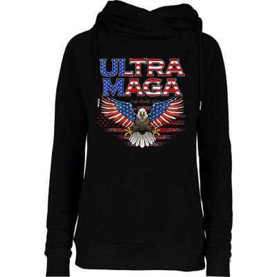 Ultra Maga Proud Ultra Maga Womens Funnel Neck Pullover Hood