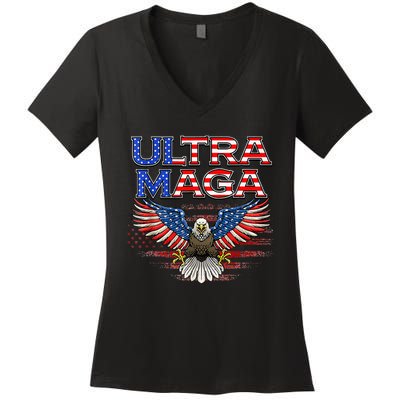 Ultra Maga Proud Ultra Maga Women's V-Neck T-Shirt