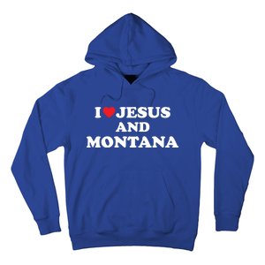 Usa Map Proud Christian Gift I Love Jesus And Montana Gift Hoodie