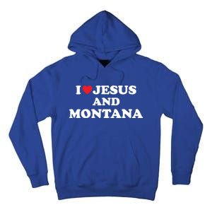 Usa Map Proud Christian Gift I Love Jesus And Montana Gift Tall Hoodie