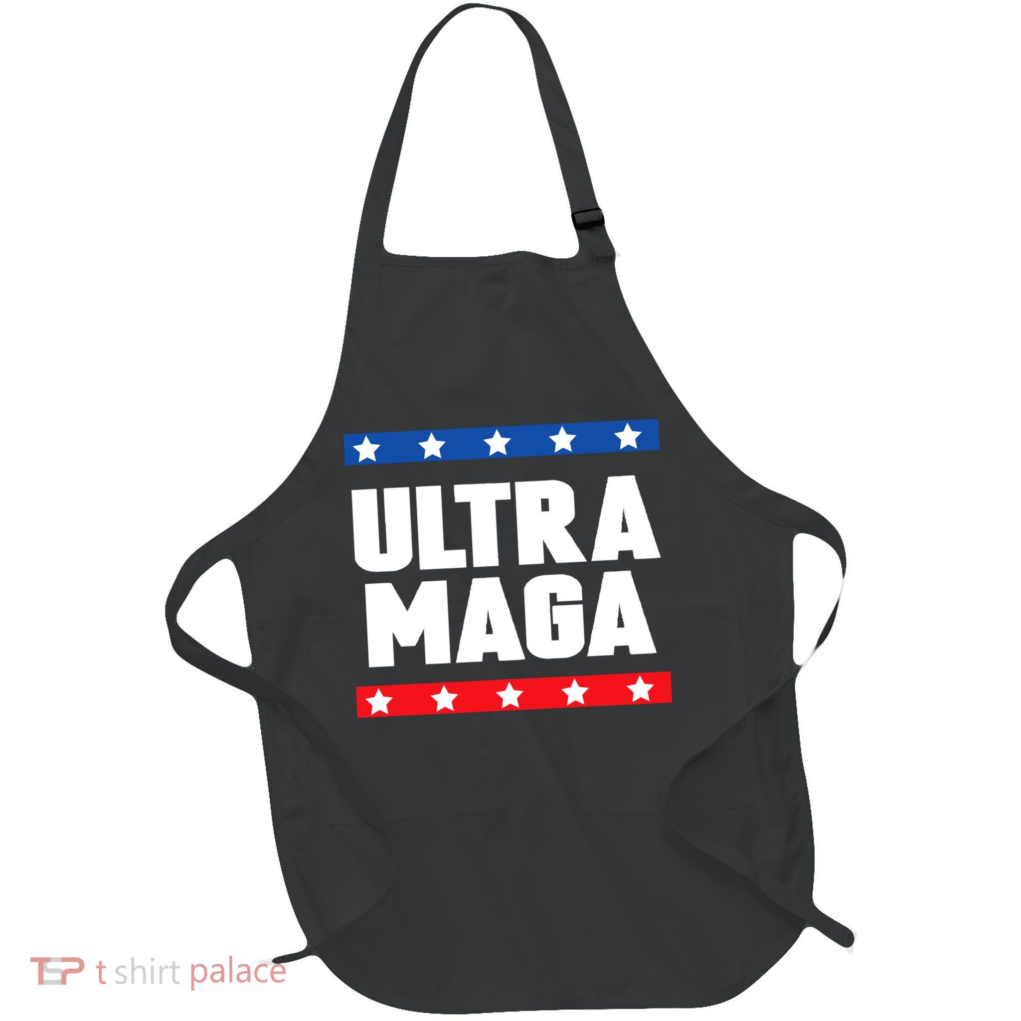 Ultra Maga Patriotic Graphic Full-Length Apron With Pockets
