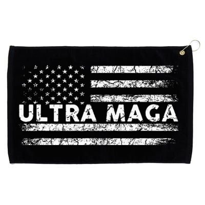 Ultra Maga Proud Ultra Maga Anti Biden Us Flag Pro Trump Grommeted Golf Towel