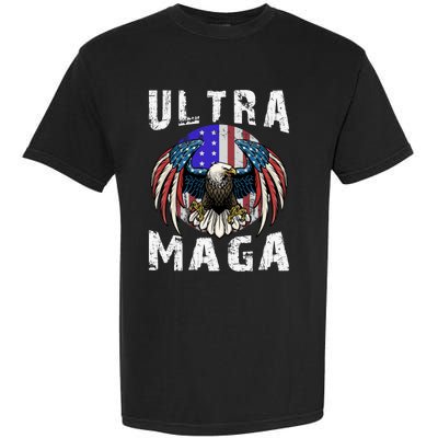 Ultra Maga Pro Trump Ultra MAGA Funny Anti Biden Garment-Dyed Heavyweight T-Shirt