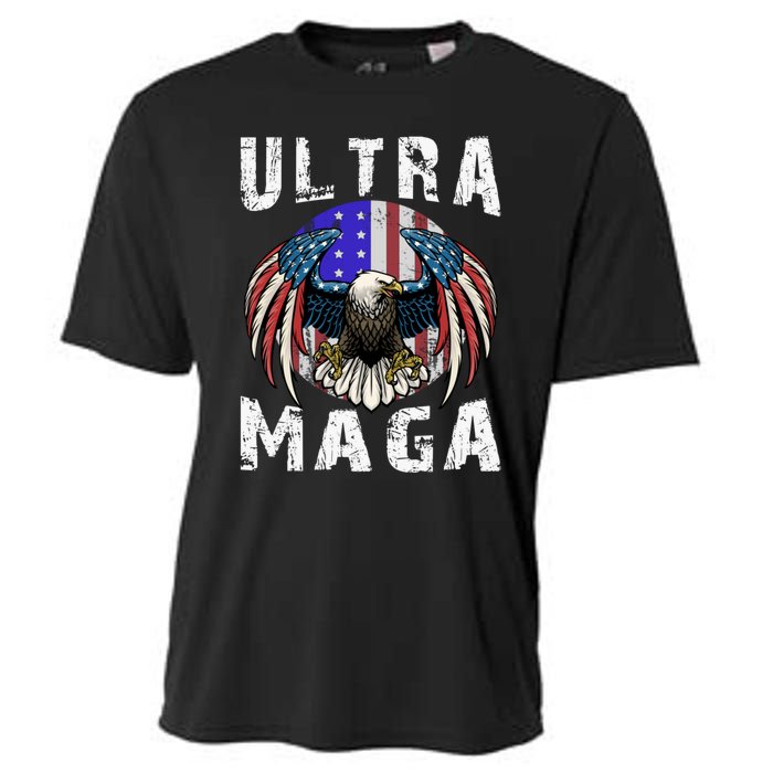 Ultra Maga Pro Trump Ultra MAGA Funny Anti Biden Cooling Performance Crew T-Shirt