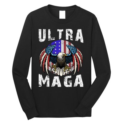 Ultra Maga Pro Trump Ultra MAGA Funny Anti Biden Long Sleeve Shirt