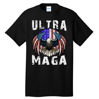 Ultra Maga Pro Trump Ultra MAGA Funny Anti Biden Tall T-Shirt