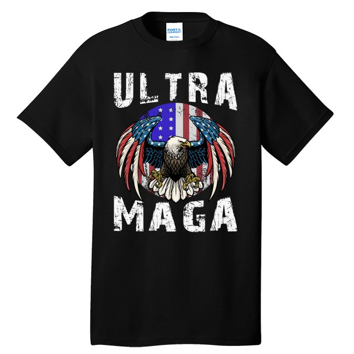 Ultra Maga Pro Trump Ultra MAGA Funny Anti Biden Tall T-Shirt