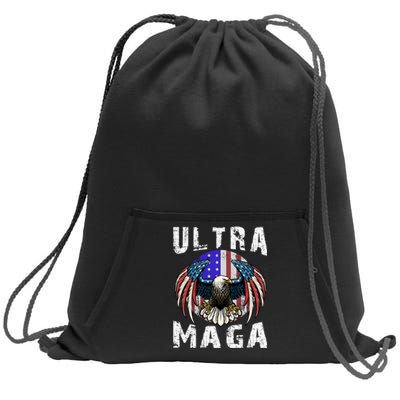 Ultra Maga Pro Trump Ultra MAGA Funny Anti Biden Sweatshirt Cinch Pack Bag