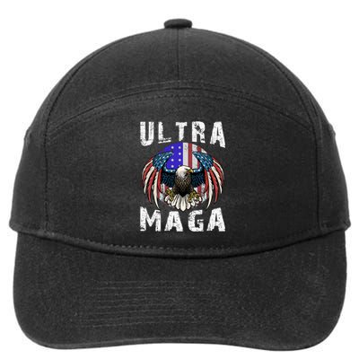 Ultra Maga Pro Trump Ultra MAGA Funny Anti Biden 7-Panel Snapback Hat