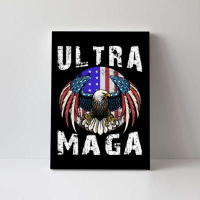 Ultra Maga Pro Trump Ultra MAGA Funny Anti Biden Canvas