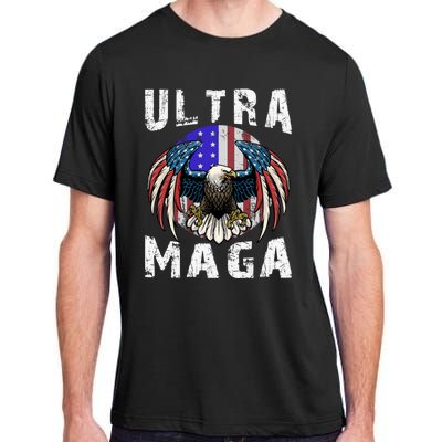 Ultra Maga Pro Trump Ultra MAGA Funny Anti Biden Adult ChromaSoft Performance T-Shirt