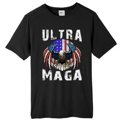 Ultra Maga Pro Trump Ultra MAGA Funny Anti Biden Tall Fusion ChromaSoft Performance T-Shirt