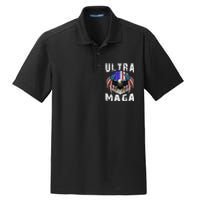 Ultra Maga Pro Trump Ultra MAGA Funny Anti Biden Dry Zone Grid Polo