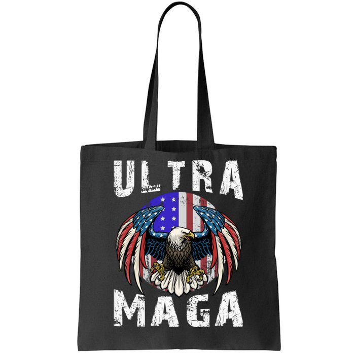 Ultra Maga Pro Trump Ultra MAGA Funny Anti Biden Tote Bag