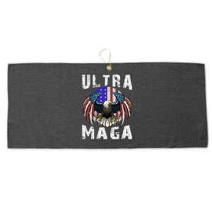 Ultra Maga Pro Trump Ultra MAGA Funny Anti Biden Large Microfiber Waffle Golf Towel