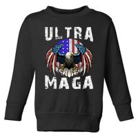 Ultra Maga Pro Trump Ultra MAGA Funny Anti Biden Toddler Sweatshirt