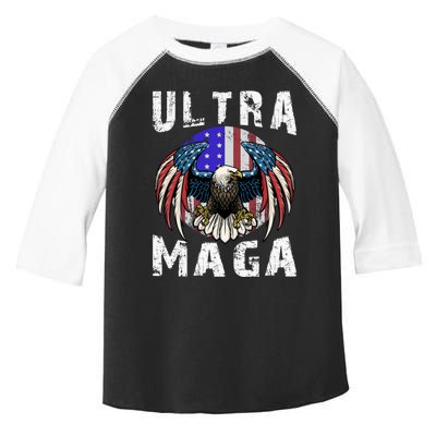 Ultra Maga Pro Trump Ultra MAGA Funny Anti Biden Toddler Fine Jersey T-Shirt