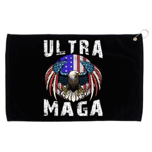 Ultra Maga Pro Trump Ultra MAGA Funny Anti Biden Grommeted Golf Towel