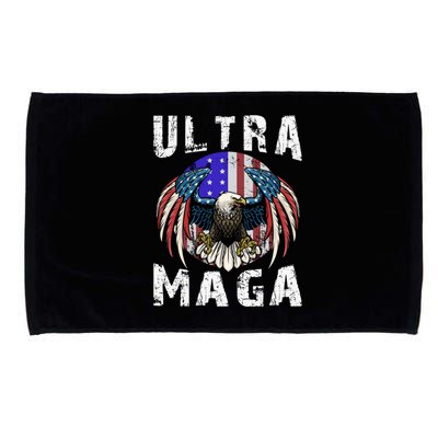 Ultra Maga Pro Trump Ultra MAGA Funny Anti Biden Microfiber Hand Towel