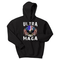 Ultra Maga Pro Trump Ultra MAGA Funny Anti Biden Kids Hoodie